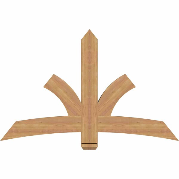 Ekena Millwork Davenport Timber Gable Bracket, Western Red Cedar, 60"W x 38"H x 3 1/2"D x 5 1/2"F, 15/12 Pitch GBW060X38X0406DAV00SWR - main